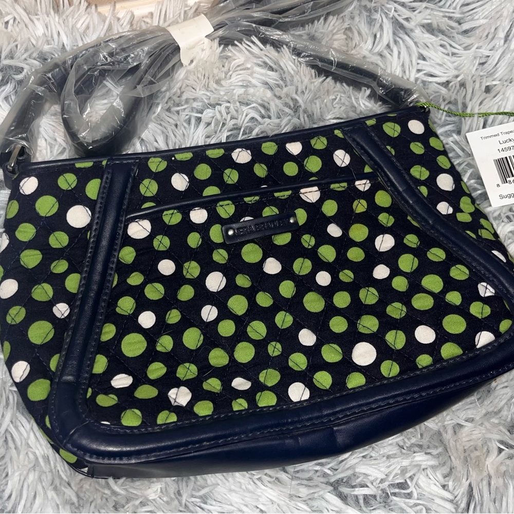 Vera Bradley “Lucky Dots” Trimmed Trapeze Crossbody